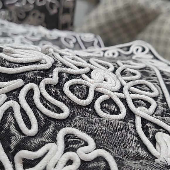 Soft Surroundings Jacket Blazer Womens Size S Cropped 3D Floral Decoration - Picture 6 of 6